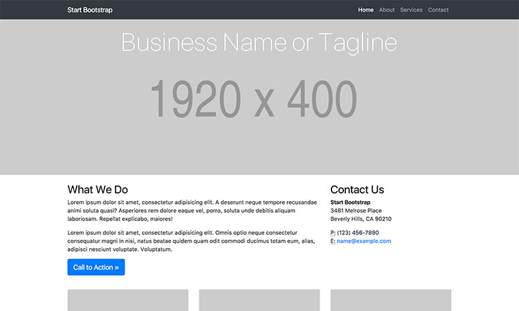 Free Bootstrap Business Website Template