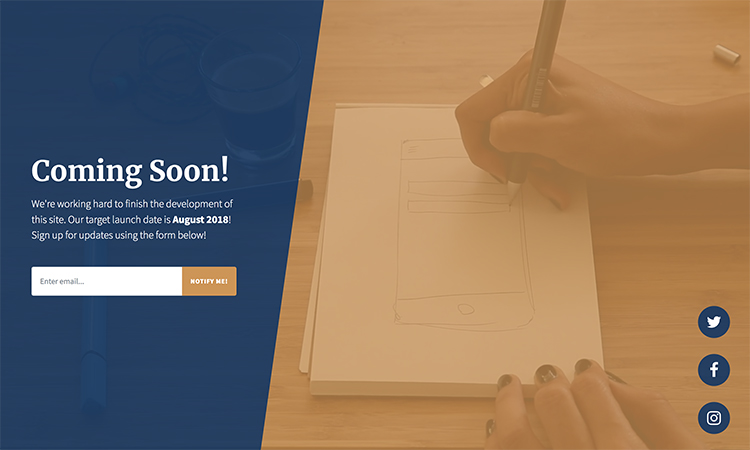 Free Bootstrap Coming Soon Template - Start Bootstrap