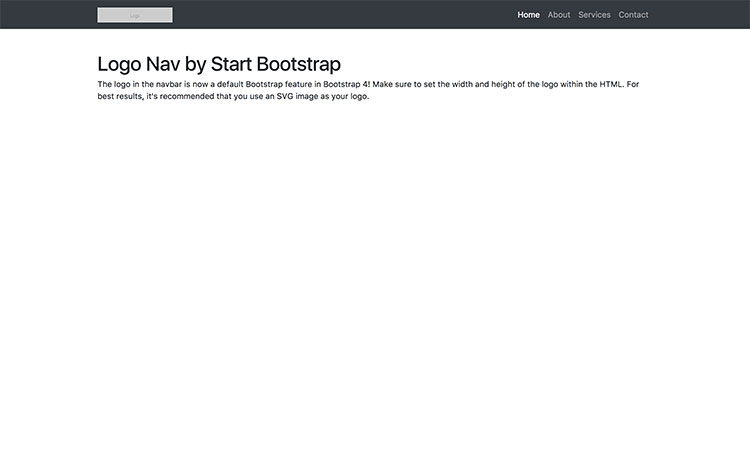 Bootstrap Image Navbar Template