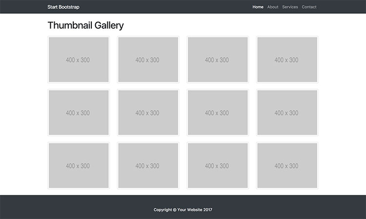 Bootstrap Image Gallery Template